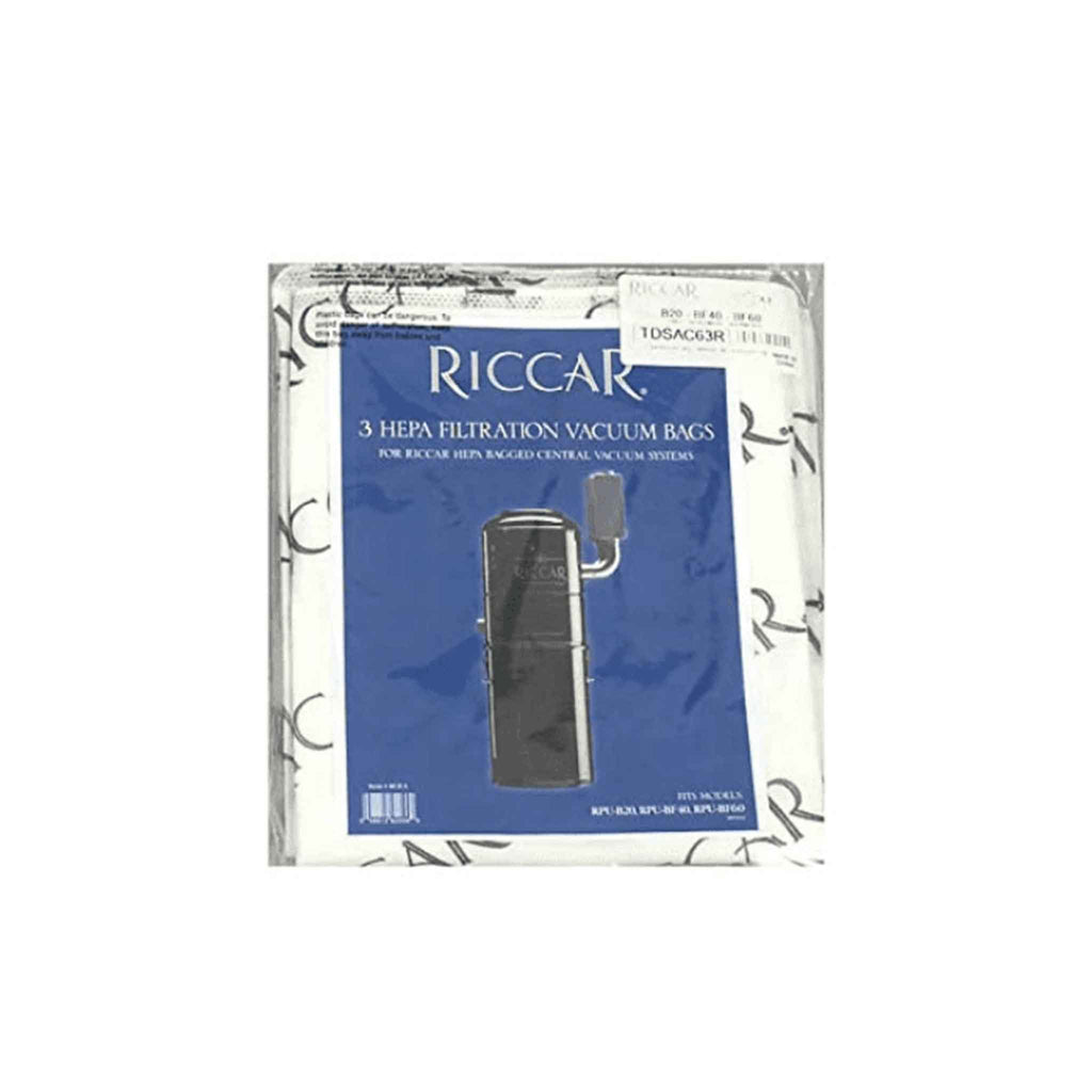Riccar Central Vacuum HEPA Media Bags (3 Pack) - RCB-3